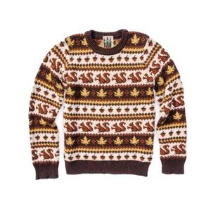Kiel James Patrick Woodland Squirrel Crewneck Sweater